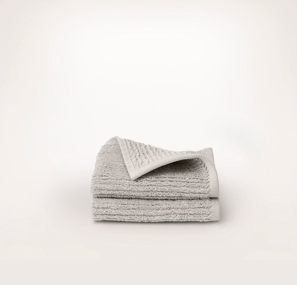 Turkish Ribbed Washcloths (Pair) - Pewter